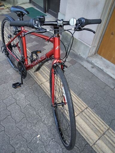 レッド クロスバイク アルミフレーム 700C レッド クロスバイク アルミフレーム 700C レッド クロスバイク