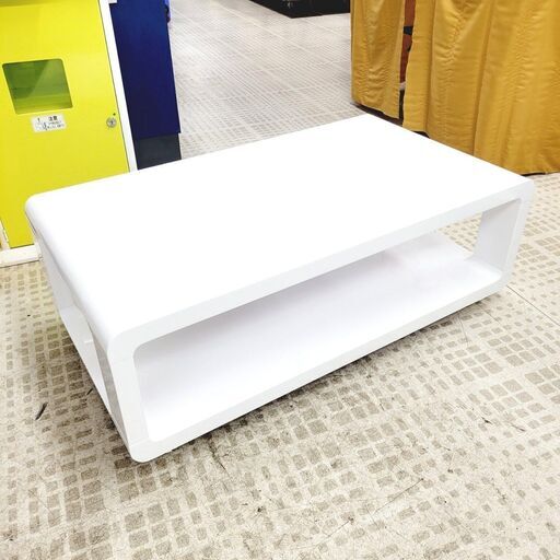 10/27【ジモティ特別価格】家具 ローテーブル ホワイト キャスター付き 座卓