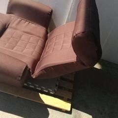 取置き☆肘置き座椅子　ブラウン　座面15☆の画像