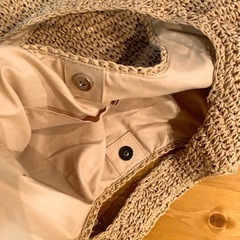 新品未使用 夏用麻の編み込みバッグの画像