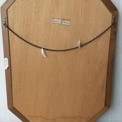 ☆壁掛け鏡　木枠　ブラウン☆の画像