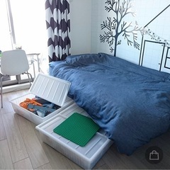 【決まりました】2個セット IKEA 収納ケース ベット下収納 ...