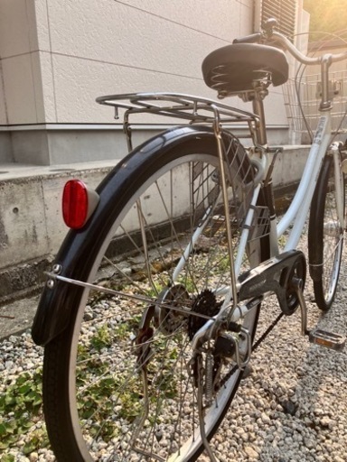ママチャリ27インチ白黒