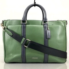 coach コーチ　u2 レザー　2way ビジネスバック　ブリーフケース　緑 coach コーチ u2 レザー 2way ビジネスバック ブリーフケース 緑