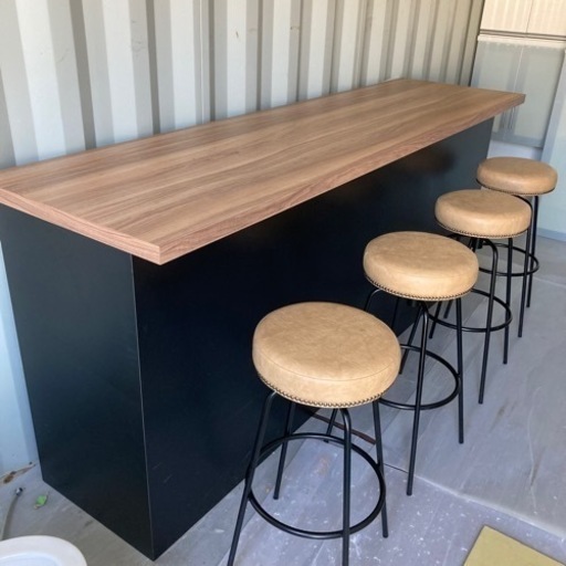 バーカウンター　カウンターチェア4脚セット