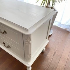 ★姫系★猫脚　テレビボード　テレビ台　ホワイト　激安の画像