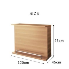 【元値29,999円！】バーカウンター(日本製)背面収納ありの画像