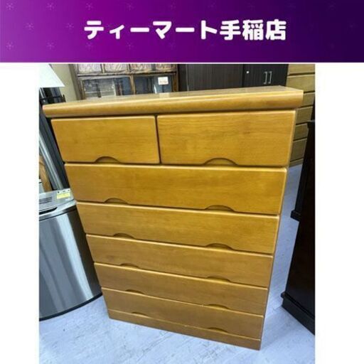 ニトリ 6段チェスト 幅80×奥行45×高さ112ｃｍ 木製 ハイチェスト たんす タンス 箪笥 札幌市手稲区