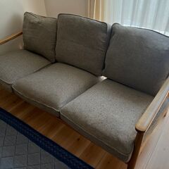 KEYUCA  3人掛けソファ　タモ材　美品