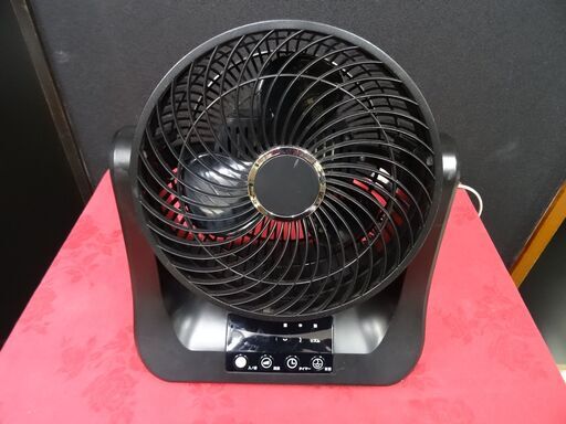 【お買い上げありがとうございました】YUASA　ユアサ　サーキュレーター　3D　扇風機　おしゃれ　コンパクト　人気　2018年製　YKT-CL18YFR　ブラック 　ek-233y2