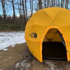 雨キャンプに最適♪設営込⛺️ノースフェイスGEODOMEテントお...
