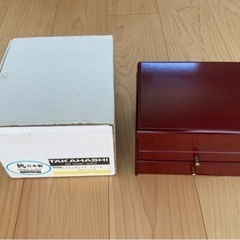【決まりました】【値下げ】ジュエリーボックス ワインレッド 未使用の画像