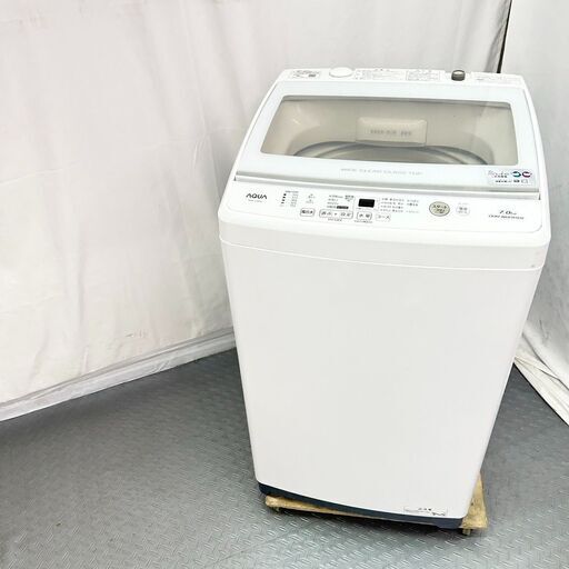 T056★2021年製★アクア 洗濯機　7KG インバーター　一人暮らし　ガラス T056☆2021年製☆アクア 洗濯機 7KG インバーター 一人暮らし
