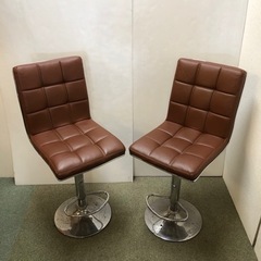 バーチェア　昇降式　カウンターチェア　２脚セット