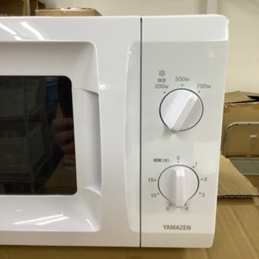 電子レンジ YAMAZEN MRT-S177(W)6 ターンテーブル 2023年製