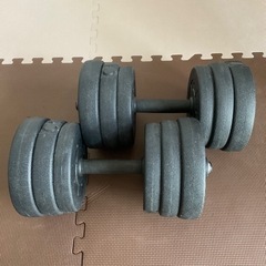 フラットベンチ ＆ ダンベル セット　筋トレの画像
