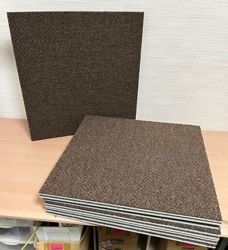 日東紡 防音 タイル カーペット マット 静床ライト 50×50cm 10枚入 ブラウン