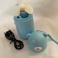 USB充電式クマ扇風機の画像