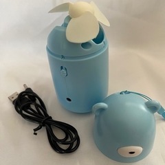 USB充電式クマ扇風機の画像