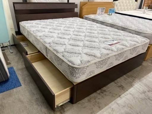 ※商談中【愛品館 江戸川店】SIMMONS（シモンズ）収納付きクイーンベッド ID:153-018694-007
