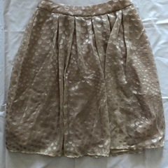 中古 スカート ドット ベージュ（11号）
