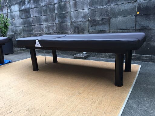 【マッサージベッド】185×70×H50㎝  エステ リクライニング 有孔 差込脚型 施術 整体 7ビューティー 