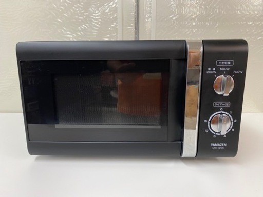 I407 ? 人気のブラック♪ YAMAZEN 電子レンジ 700Ｗ ⭐ 動作確認済 ⭐ クリーニング済