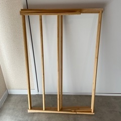ランドリーラック　木製　折りたたみ　洗濯物干しの画像
