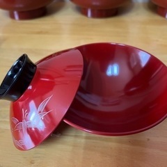 【8/26迄　新品】煮物椀5客+汁椀5客+くれは塗銘々皿5客の画像