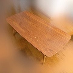 【木製ローテーブル】傷あり・一人暮らし、2人用にも【幅105cm...