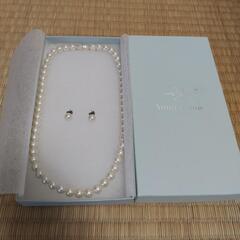 カツラユミ 磁気パールネックレス＆パールピアス