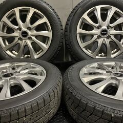 【BS BLIZZAK VRX 155/65R14】スタッドレス【BALMINUM T10/TR10 14インチ 4.5J4HPCD100+45】19年製 バリ溝 タント等　(TE955)  クレジットカード QR決済可能