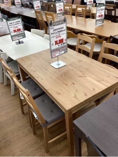 KG-102【新入荷　リサイクル品】IKEA JOKKMOKK ダイニング5点セット　ナチュラル