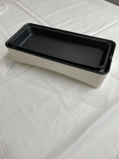 【北見市発】山善 2WAYスリムたこ焼き機 YOF-W012E 2020年製 白 (E1872wY)