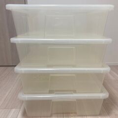 【交渉中のため受付停止中】【譲ります】IKEA蓋つき透明収納ケー...