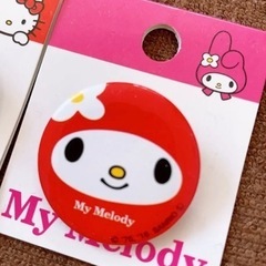お話し中)サンリオ Sanrio ハローキティ マイメロディ 缶バッジの画像