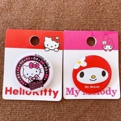 お話し中)サンリオ Sanrio ハローキティ マイメロディ 缶バッジ
