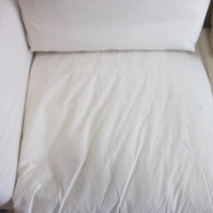 【無印良品】２シーター・フェザー・ポケットコイル　ソファ【カバー付き】の画像