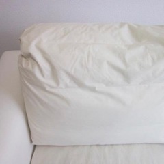 【無印良品】２シーター・フェザー・ポケットコイル　ソファ【カバー付き】の画像