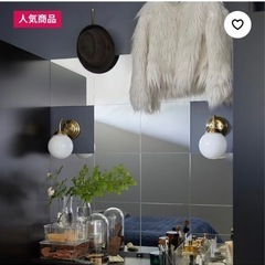 8/1に捨てます【美品】IKEA ウォールミラー　BLODLÖNN ブロドロンの画像
