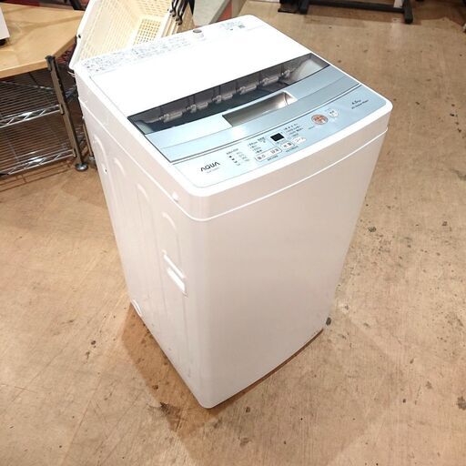 9/1AQUA/アクア 洗濯機 AQW-S4M 2022年製 4.5kg 家電
