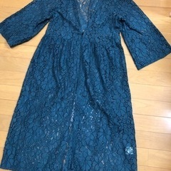 レース　ロング　カーディガン