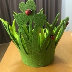 てんとう虫のフェルト小物入れ（値下げ交渉可）