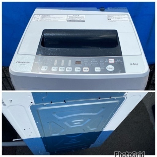 お薦め品‼️分解洗浄済み‼️ハイセンス洗濯機5.5kg 2019年
