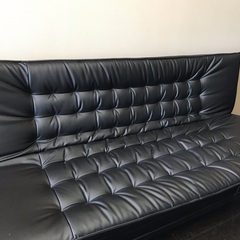 ニトリのソファベッド（Nシールド　ロック２・黒）の画像