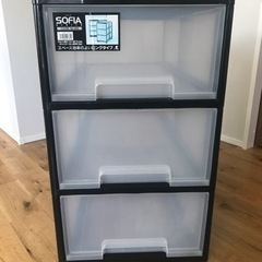 衣装ケース　3段　黒