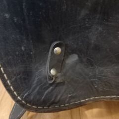 レザー　サイドバッグ黒の画像