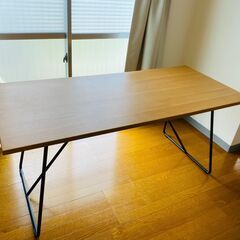 【無印良品】折りたたみテーブル・幅１６０ｃｍ・オーク材（幅１６０×奥行７０×高さ７２ｃｍ）（使用歴浅＆定額29,900円から14,000円に）の画像