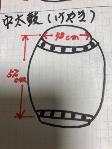 和太鼓（ケヤキ）2台　取引中