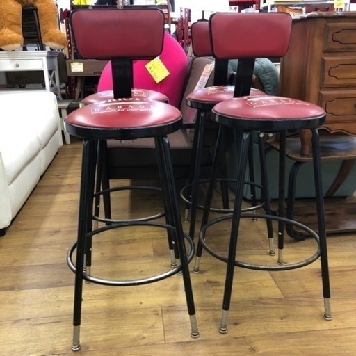 カウンターチェア 4脚セット MADE IN USA  中古品 エキスパート藤沢辻堂店